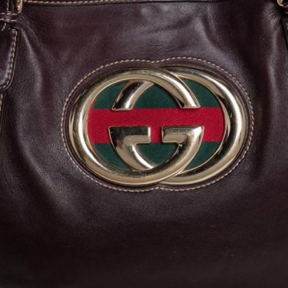 LARGE GUCCI HOBO CROSSBODY LEATHER BAG - Picture 5 of 16